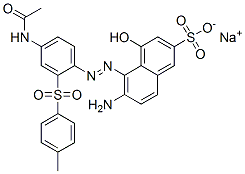 sodium 5-[[4-acetamido-2-[(p-tolyl)sulphonyl]phenyl]azo]-6-amino-4-hydroxynaphthalene-2-sulphonate CAS#: 4404-39-1