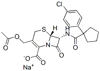 sodium (6R,7R)-3-(acetyloxymethyl)-7-[[1-(4-chlorophenyl)cyclopentanec arbonyl]amino]-8-oxo-5-thia-1-azabicyclo[4.2.0]oct-2-ene-2-carboxylate CAS#: 143407-77-6