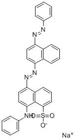 sodium 8-anilino-5-[[4-(phenylazo)-1-naphthyl]azo]naphthalene-1-sulphonate CAS#: 31820-78-7