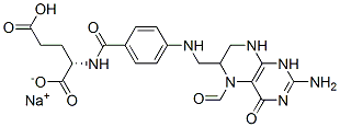 sodium hydrogen N-[4-[[(2-amino-5-formyl-1,4,5,6,7,8-hexahydro-4-oxo-6-pteridinyl)methyl]amino]benzoyl]-L-glutamate CAS#: 42476-21-1
