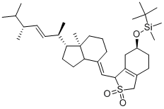 tert-Butyl-dimethyl-{3-[7a-methyl-1-(1,4,5-trimethyl-hex-2-enyl)-octahydro-inden-4-ylidenemethyl]-2,2-dioxo-2,3,4,5,6,7-hexahydro-1H-2l6-benzo[c]thiophen-5-yloxy}-silane CAS#: 170081-43-3