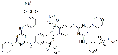 tetrasodium 4,4'-bis[[4-morpholino-6-[(3-sulphonatophenyl)amino]-1,3,5-triazin-2-yl]amino]stilbene-2,2'-disulphonate CAS#: 42355-81-7