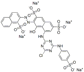 tetrasodium 5-[[4-chloro-6-[(4-sulphonatophenyl)amino]-1,3,5-triazin-2-yl]amino]-4-hydroxy-3-[(1-sulphonato-2-naphthyl)azo]naphthalene-2,7-disulphonate CAS#: 41555-86-6
