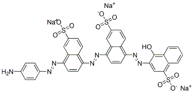 trisodium 3-[[4-[[4-[(4-aminophenyl)azo]-6-sulphonatonaphthyl]azo]-6-sulphonatonaphthyl]azo]-4-hydroxynaphthalene-1-sulphonate CAS#: 3626-40-2