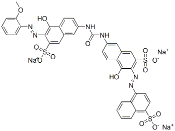 trisodium 4-[[6-[[[[6-[(o-anisyl)azo]-5-hydroxy-7-sulphonato-2-naphthyl]amino]carbonyl]amino]-1-hydroxy-3-sulphonato-2-naphthyl]azo]naphthalene-1-sulphonate CAS#: 3687-80-7