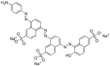 trisodium 8-[[4-[(4-aminophenyl)azo]-6-sulphonatonaphthyl]azo]-5-[(2-hydroxy-6-sulphonatonaphthyl)azo]naphthalene-2-sulphonate CAS#: 3626-30-0