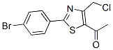 1-[2-(4-Bromophenyl)-4-(chloromethyl)-1,3-thiazol-5-yl]ethanone CAS#: 41981-07-1