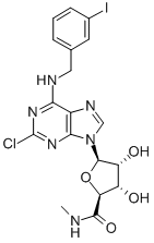 1-[2-CHLORO-6-[[(3-IODOPHENYL)METHYL]AMINO]-9H-PURIN-9-YL]-1-DEOXY-N-METHYL-BETA-D-RIBOFURANURONAMIDE CAS#: 163042-96-4
