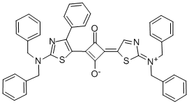 1-(2-Dibenzylamino-4-phenyl-thiazol-5-yl)-3-(2,5-dihydro-2-dibenzylimmonium-4-phenyl-thiazol-5-ylidene)-2-oxo-cyclobuten-4-olate CAS#: 153119-17-6