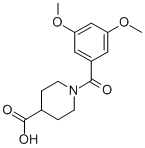 1-(3,5-dimethoxybenzoyl)piperidine-4-carboxylic acid CAS#: 352340-66-0
