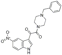 1-(4-Benzylpiperazin-1-yl)-2-(5-nitro-1H-indol-3-yl)ethane-1,2-dione CAS#: 334973-49-8