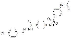 1-[(4-acetamidophenyl)sulfonylamino]-N-[(4-chlorophenyl)methylideneami no]-3,6-dihydro-2H-pyridine-4-carboxamide CAS#: 160857-59-0