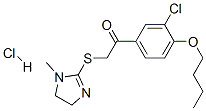 1-(4-butoxy-3-chloro-phenyl)-2-[(1-methyl-4,5-dihydroimidazol-2-yl)sul fanyl]ethanone hydrochloride CAS#: 160518-47-8