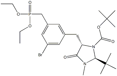 1-IMidazolidinecarboxylic acid, 5-[[3-broMo-5-[(diethoxyphosphinyl)Methyl]phenyl]Methyl]-2-(1,1-diMethylethyl)-3-Methyl-4-oxo-, 1,1-diMethylethyl ester, (2S-trans)- (9CI) CAS#: 174575-06-5