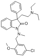 1-[Methyl(5-chloro-2-methoxybenzyl)amino]-3-(2-diethylaminoethyl)-3-phenyl-2-indolinone CAS#: 40714-40-7