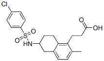 1-NAPTHALENEPROPANOIC ACID, 6-(((4-CHLOROPHENYL)SULFONYL)AMINO)-5,6,7,8-TETRAHYDRO-2-METHYL CAS#: 165537-73-5