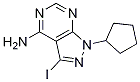 1-cyclopentyl-3-iodo-1H-pyrazolo[3,4-d]pyrimidin-4-amine CAS#: 330794-31-5