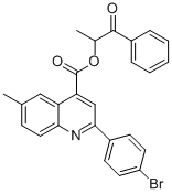 1-methyl-2-oxo-2-phenylethyl 2-(4-bromophenyl)-6-methyl-4-quinolinecarboxylate CAS#: 355428-53-4