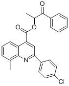 1-methyl-2-oxo-2-phenylethyl 2-(4-chlorophenyl)-8-methyl-4-quinolinecarboxylate CAS#: 355428-49-8