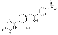 1,2,4-Triazin-6(1H)-one, 2,5-dihydro-3-(1,2,3,6-tetrahydro-1-(2-hydrox y-2-(4-nitrophenyl)ethyl)-4-pyridinyl)-, hydrochloride CAS#: 151092-59-0