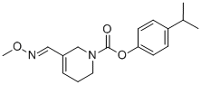1(2H)-Pyridinecarboxylic acid, 3,6-dihydro-5-((methoxyimino)methyl)-,  4-(1-methylethyl)phenyl ester, (E)- CAS#: 145071-49-4