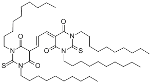 1,3-DIDECYL-5-[3-(1,3-DIDECYLHEXAHYDRO-4,6-DIOXO-2-THIOXO-5-PYRIMIDINYL)-2-PROPENYLIDENE]DIHYDRO-2-THIOXO-4,6-(1H,5H)-PYRIMIDINEDIONE CAS#: 169211-45-4