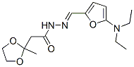 1,3-Dioxolane-2-acetic  acid,  2-methyl-,  [[5-(diethylamino)-2-furanyl]methylene]hydrazide  (9CI) CAS#: 359593-71-8