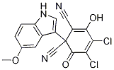 4,5-Dichloro-3-hydroxy-1-(5-methoxy-1H-indol-3-yl)-6-oxocyclohexa-2,4-diene-1,2-dicarbonitrile CAS#: 149912-20-9