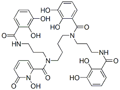 1,5,14-tris(2,3-dihydroxybenzoyl)-10-(1-hydroxy-2-pyridon-6-oyl)-1,5,10,14-tetraazatetradecane CAS#: 146980-30-5