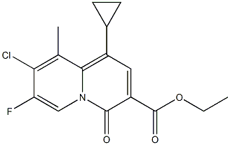 4H-Quinolizine-3-carboxylic acid, 8-chloro-1-cyclopropyl-7-fluoro-9-Methyl-4-oxo-, ethyl ester CAS#: 169749-89-7
