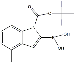 1H-Indole-1-carboxylic acid, 2-borono-4-methyl-, 1-(1,1-dimethylethyl) ester CAS#: 352359-21-8
