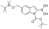 1H-Indole-1-carboxylic acid, 2-borono-5-[[[(1,1-dimethylethyl)dimethylsilyl]oxy]methyl]-, 1,1-dimethylethyl ester CAS#: 335649-84-8