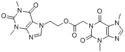 1H-Purine-1-acetic acid, 2,3,6,7-tetrahydro-3,7-dimethyl-2,6-dioxo-, 2 -(1,3-dimethyl-2,6-dioxo-1,2,3,6-tetrahydro-7H-purin-7-yl)ethyl ester CAS#: 169563-64-8