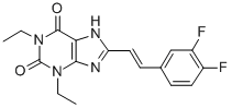 1H-Purine-2,6-dione, 3,7-dihydro-1,3-diethyl-8-(2-(3,4-difluorophenyl) ethenyl)-, (E)- CAS#: 155271-46-8