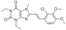 1H-Purine-2,6-dione, 3,7-dihydro-8-(2-(2-chloro-3,4-dimethoxyphenyl)et henyl)-1,3-diethyl-7-methyl-, (E)- CAS#: 155271-43-5