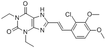 1H-Purine-2,6-dione, 3,7-dihydro-8-(2-(2-chloro-3,4-dimethoxyphenyl)et henyl)-1,3-diethyl-, (E)- CAS#: 155271-42-4
