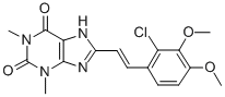 1H-Purine-2,6-dione, 3,7-dihydro-8-(2-(2-chloro-3,4-dimethoxyphenyl)et henyl)-1,3-dimethyl-, (E)- CAS#: 155271-44-6
