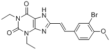1H-Purine-2,6-dione, 3,7-dihydro-8-(2-(3-bromo-4-methoxyphenyl)ethenyl )-1,3-diethyl-, (E)- CAS#: 155271-48-0
