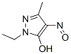 1H-Pyrazol-5-ol, 1-ethyl-3-methyl-4-nitroso- CAS#: 156543-42-9
