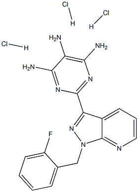 2-[1-[(2-Fluorophenyl)methyl]-1H-pyrazolo[3,4-b]pyridin-3-yl]-4,5,6-pyrimidinetriamine trihydrochloride CAS#: 370879-46-2