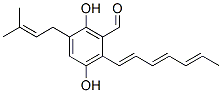 2-[(1E,3E,5E)-1,3,5-Heptatrienyl]-3,6-dihydroxy-5-(3-methyl-2-butenyl)benzaldehyde CAS#: 41451-81-4