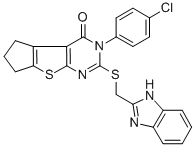 2-[(1H-benzimidazol-2-ylmethyl)sulfanyl]-3-(4-chlorophenyl)-3,5,6,7-tetrahydro-4H-cyclopenta[4,5]thieno[2,3-d]pyrimidin-4-one CAS#: 354795-49-6