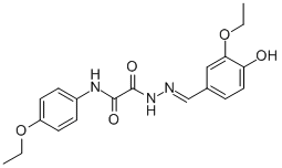 2-[2-(3-ethoxy-4-hydroxybenzylidene)hydrazino]-N-(4-ethoxyphenyl)-2-oxoacetamide CAS#: 352333-36-9