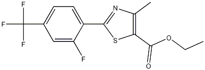 2-[2-Fluoro-4-(trifluoromethyl)phenyl]-4-methyl-5-thiazolecarboxylic acid ethyl ester CAS#: 317319-35-0