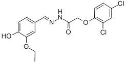 2-(2,4-dichlorophenoxy)-N'-(3-ethoxy-4-hydroxybenzylidene)acetohydrazide CAS#: 324532-62-9