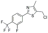 2-[3-FLUORO-4-(TRIFLUOROMETHYL)PHENYL]-4-METHYL-5-CHLOROMETHYL THIAZOLE CAS#: 317319-33-8