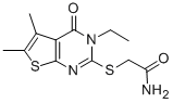 2-[(3-ethyl-5,6-dimethyl-4-oxo-3,4-dihydrothieno[2,3-d]pyrimidin-2-yl)sulfanyl]acetamide CAS#: 335399-44-5