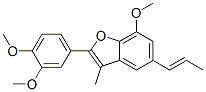 2-(3,4-Dimethoxyphenyl)-7-methoxy-3-methyl-5-[(E)-1-propenyl]benzofuran CAS#: 41365-37-1