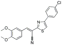 2-[4-(4-CHLOROPHENYL)-1,3-THIAZOL-2-YL]-3-(3,4-DIMETHOXYPHENYL)ACRYLONITRILE CAS#: 326915-13-3