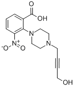 2-[4-(4-HYDROXYBUT-2-YNYL)PIPERAZIN-1-YL]-3-NITROBENZOIC ACID CAS#: 374063-97-5